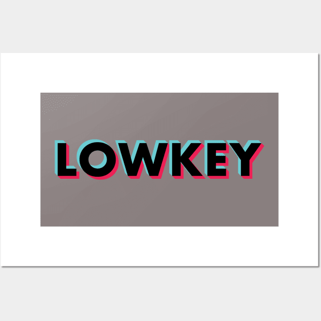 LowKey Glitch Black Wall Art by BeyondTheDeck